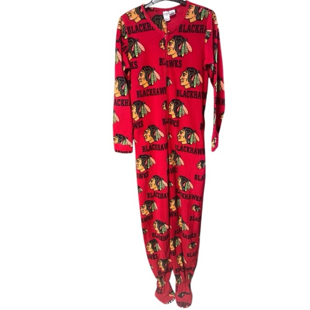 NHL Chicago Blackhawks One Piece Footie Pajamas By Concepts Sport